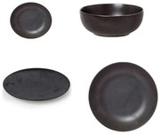 Σερβίτσιο Πιάτα Φαγητού (Σετ 20Τμχ) 47.600.40 Black Matte Cryspo Trio 20 τμχ Πορσελάνη