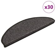 vidaXL Πατάκια Σκάλας Αυτοκόλ. 30 τεμ. Όψη Σιζάλ Ανθρακί 65x21x4 εκ.