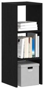 Βιβλιοθήκη στοιβαζόμενη Μαύρη δρυς 30x30x80 cm 858805