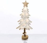 Χριστουγεννιάτικο Δεντράκι Με Led Aca Tree White Fur X06811219