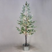 SNOW FLOWER TREE WITH RED CHERRY&amp;POT 288WW LED ΛΑΜΠΑΚ ΑΝΤΑΠ(4,5V)IP44 ΥΨ.160CM Ø20CM 3MΚΑΛΩΔ ΤΡΟΦ ACA X10288144