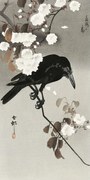 Εκτύπωση τέχνης Crow And Cherry Blossom, Ohara Koson