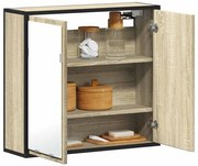 vidaXL Ντουλάπι καθρέφτη μπάνιου Sonoma Oak 65x20x60 cm