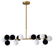 Φωτιστικό Οροφής Κρεμαστό 01462 8xG9 150x120cm Gold-Black-White Luma