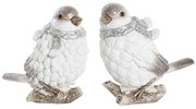 Χριστουγεννιάτικο Στολίδι DKD Home Decor Ρητίνη Fugl (13,5 x 7 x 12,5 cm) (x2)
