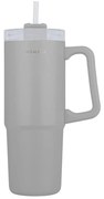 Κούπα Θερμός Με Λαβή &amp; Καλαμάκι 900ml Homely Tumbler Pebble Grey 01-34542