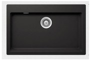 Schock Cristalite Manhattan 30080 Ένθετος Νεροχύτης 79x50cm Nero