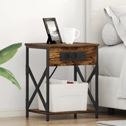 vidaXL Κομοδίνο Καπνιστή δρυς 41 x 31 x 51 εκ. Επεξεργασμένο ξύλο