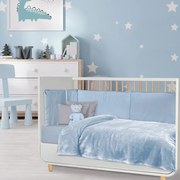 Κουβέρτα Βρεφική 1344 Velour Light Blue Das Home Κούνιας 110x150cm Πολυέστερ