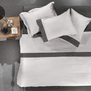 Σεντόνια Silky Σετ 4Τεμ. Silver-Anthracite Guy Laroche King Size 270x280cm 100% Cotton Satin