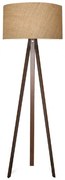Φωτιστικό δαπέδου Rosling Mdf/ύφασμα Pvc χρώμα καρυδί/φυσικό 38x38x140εκ. GP029-0001,15 Megapap-GP029-0001,15-Καφέ GP029-0001,15