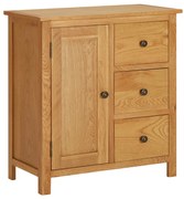 vidaXL Ντουλάπι με Συρτάρια 70 x 35 x 75 εκ. από Μασίφ Ξύλο Δρυός