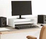 vidaXL Βάση Οθόνης Λευκή 54x22x15 εκ. από Επεξεργασμένο Ξύλο