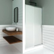 Καμπίνα Ευθύγραμμη 116-120xY180εκ. 1 Σταθερό-1 Συρόμενο Κρύσταλλο 5mm Orabella Viva Fabric 30540