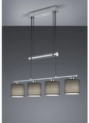 Κρεμαστό Φωτιστικό Οροφής 4xE14 28W IP20 Garda 305400411 Trio Lighting-305400411-Νίκελ Ματ 305400411