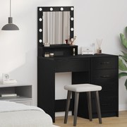 vidaXL Τραπέζι Μακιγιάζ Μαύρη δρυς 50 x 41 x 135 εκ Επεξεργασμένο ξύλο