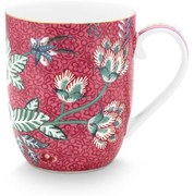 ΚΟΥΠΑ ΜΕ ΧΕΡΟΥΛΙ 145ml PIP STUDIO - FLOWER FESTIVAL DARK PINK