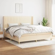 ΚΡΕΒΑΤΙ BOXSPRING ΜΕ ΣΤΡΩΜΑ ΚΡΕΜ 200X200 ΕΚ. ΥΦΑΣΜΑΤΙΝΟ 3132182