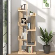 vidaXL Βιβλιοθήκη Sonoma Δρυς 48 x 25,5 x 140 εκ. από Μοριοσανίδα