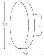 Απλίκα Φωτιστικό Τοίχου 16,5cm LED 8W IP65 3000K Zambelis-E305-Μαύρο E305