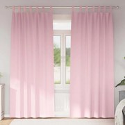 vidaXL Κουρτίνες 2 pcs Μωρουδίστικο Ροζ 245 x 140 εκ. Πολυεστέρας