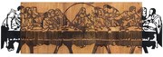 Διακοσμητικό Τοίχου Last Dinner 279ENZ1846 76,5x24,5cm Walnut-Black Wallity Μέταλλο,Ξύλο