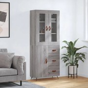 Ντουλάπι Γκρι Sonoma 69,5 x 34 x 180 εκ. Επεξεργασμένο Ξύλο 3198447