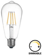 Λαμπτήρας LED ST64 Bulb dimmable 4W E27 clear 6.4x6.4x14.7 εκ.