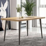Τραπέζι Νο10 159x90x79cm Honey Melamine, Metal