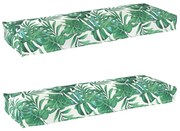 vidaXL Σετ Μαξιλαριών Πάγου Floral 2 pcs Μοτίβο φύλλων 120 x 40 x 8 εκ