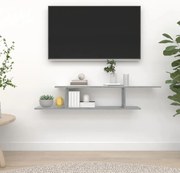 vidaXL Ράφι Τηλεόρασης Γκρι Sonoma 125x18x23 εκ. Επεξεργασμένο Ξύλο