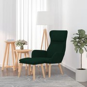 Πολυθρόνα Relax Σκούρο Πράσινο Βελούδινη με Σκαμπό 3097822