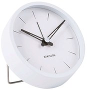 Ρολόι Επιτραπέζιο - Ξυπνητήρι Lure KA5842WH Φ10x5cm White Karlsson Μέταλλο