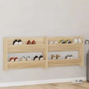 vidaXL Παπουτσοθήκες 2 τεμ. Sonoma Δρυς 80 x 18 x 60 εκ. Μοριοσανίδα