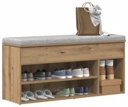 Πάγκος παπουτσιών vidaXL Artisan Oak 102x30,5x45cm Κατασκευασμένο ξύλο