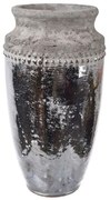 Βάζο Διακοσμητικό Uma 1196 14x14x27,9cm Silver Artekko Κεραμικό