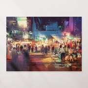 Πίνακας σε Καμβά Colorful City Lights KNV2484 65cm x 95cm