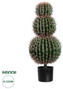 20137 GloboStar®  Artificial Garden FEROCACTUS 20137 Τεχνητό Διακοσμητικό Φυτό Φερόκακτος Υ85cm