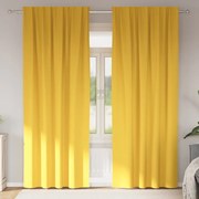 vidaXL Κουρτίνες 2 pcs κίτρινο μουσταρδί 225 x 140 εκ. Πολυεστέρας