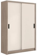 Ντουλάπα Δίφυλλη - Συρόμενη Vanity Ε7354,2 120x60x200cm Walnut-Ecru Δίφυλλη