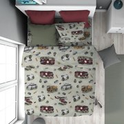 Παπλωματοθήκη Παιδική Toys 47 Olive DimCol Μονό 160x240cm 100% Βαμβακερή Φανέλα