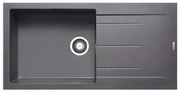 Pyramis Pyragranite Alazia Plus 1B 1D Iron Grey Γρανιτένιος Αντιστρεφόμενος Ένθετος Νεροχύτης Με 1 Γούρνα και Ποδιά 100x50 cm