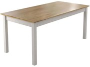 Τραπέζι Frn 787CDL1951 180x90x76cm Oak-White Μοριοσανίδα, Μελαμίνη