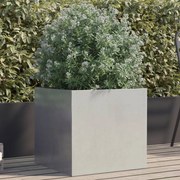 vidaXL Ζαρντινιέρα Ασημί 49 x 47 x 46 εκ. από Ανοξείδωτο Ατσάλι