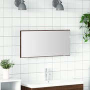 Καθρέφτης μπάνιου vidaXL με φώτα LED Καφέ Δρυς 80x37 εκ.