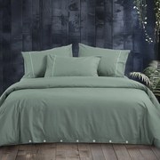 Παπλωματοθήκη Nau Wave Solid (Σετ 3τμχ) Green Nautica Υπέρδιπλo 240x220cm 100% Βαμβάκι