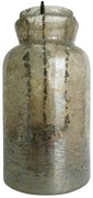 Artekko Rica Κηροπήγιο Γυαλί Πράσινο (20.3x20.3x38.1)cm Artekko 76507-BROW-DS