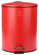 Estia Χαρτοδοχείο - Κάδος Μπάνιου Classic 5lt Μεταλλικό Soft Close Κόκκινο 02-21962
