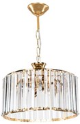 Φωτιστικό οροφής τρίφωτο PWL-0979 Ε27 χρυσό-γυαλί Φ30x45εκ 30x30x45 εκ.