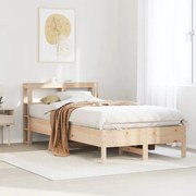 vidaXL Σκελετός Κρεβατιού Χωρίς Στρώμα 75x190 εκ Μασίφ Ξύλο Πεύκου